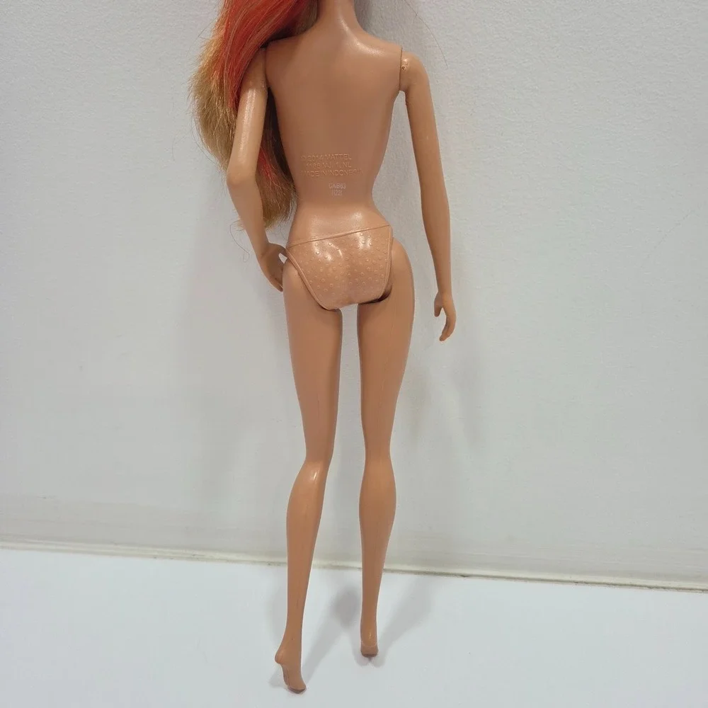 2014 Mattel Barbie Rock N Royals Doll & Guitar CKB63 Nude Red Hair